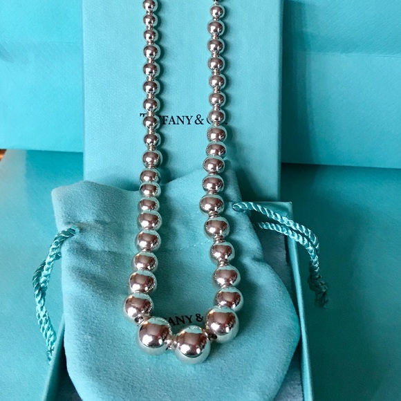 Tiffany & Co. Jewelry - Tiffany & Co. Silver Graduated Ball Bead Necklace